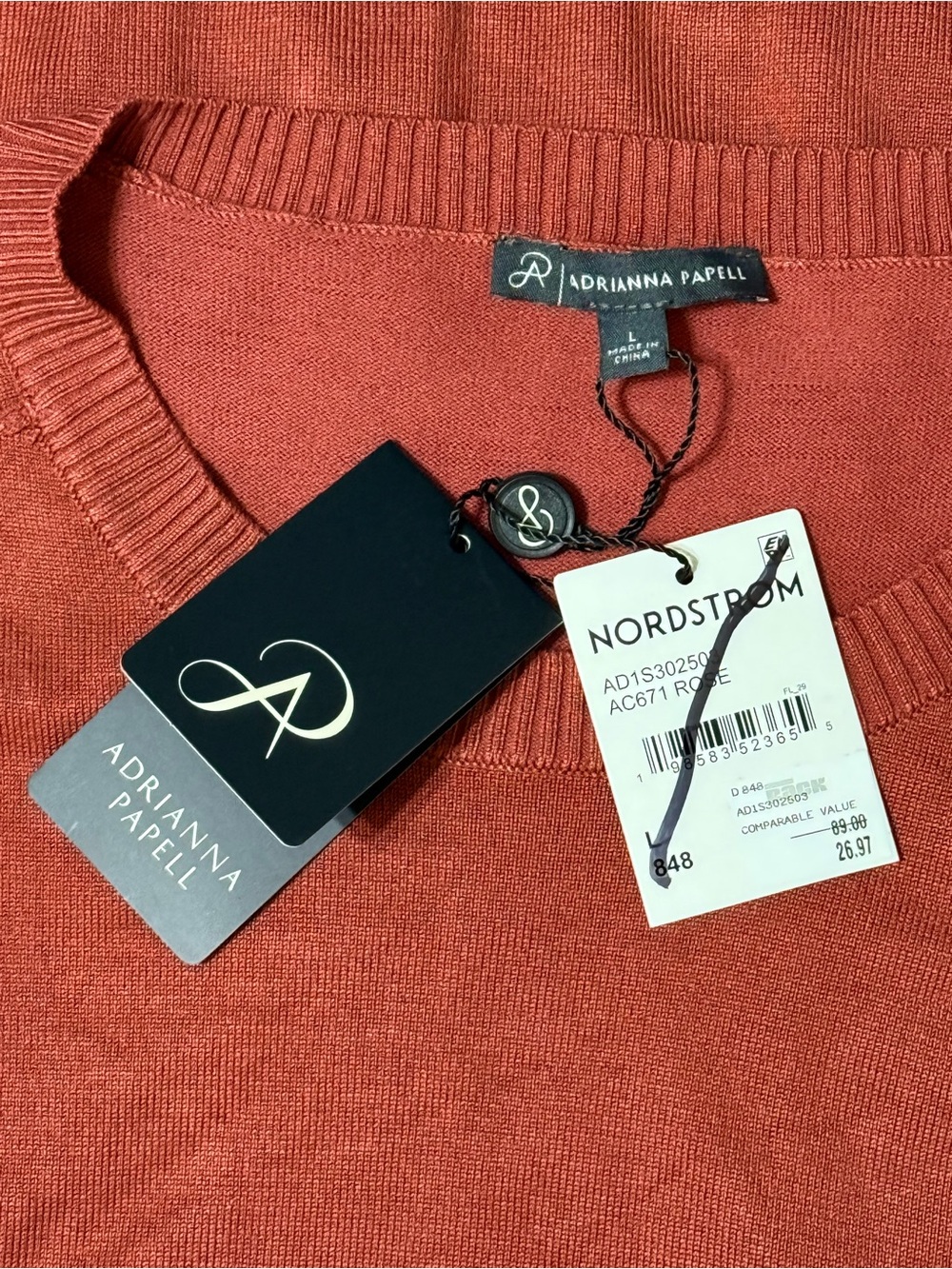 Adrianna Papell Rose Crewneck Sweater